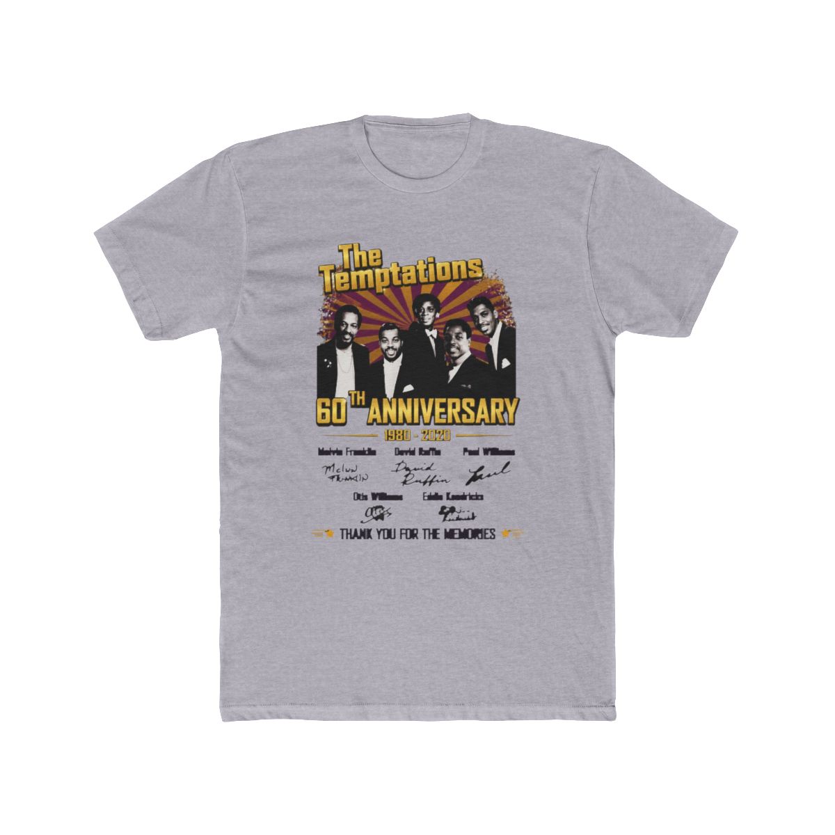 The Temptations 60th Anniversary Thank You The Memories Shirt P431439 | David Dobrik