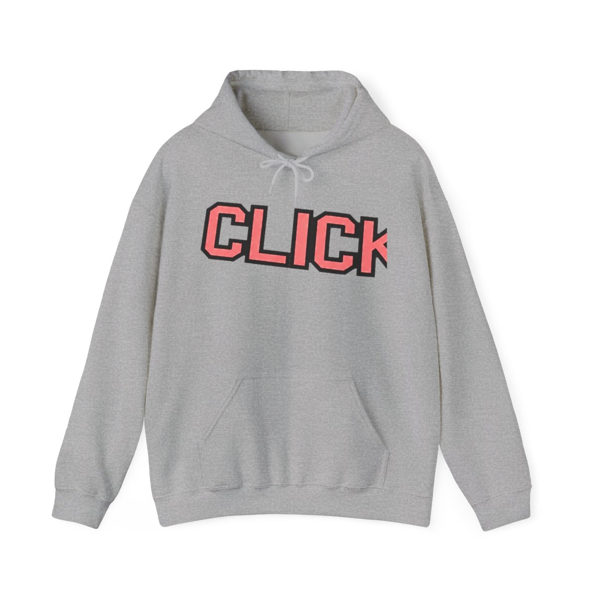 David Dobrik Clickbait Hoodie Gray Hoodies David Dobrik Heather Grey Clickbait Hoodie Hoodie - alternate angle 2, merchandise